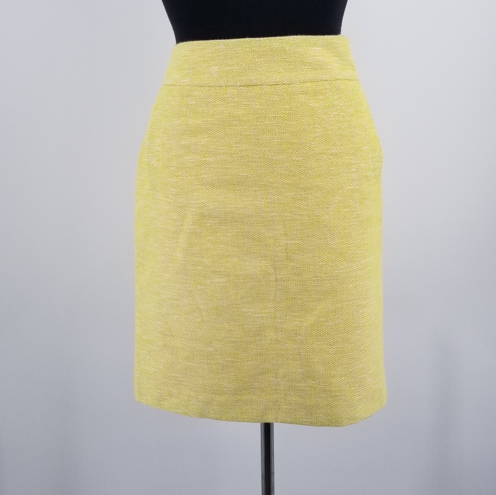 Banana Republic yellow pencil skirt size 10